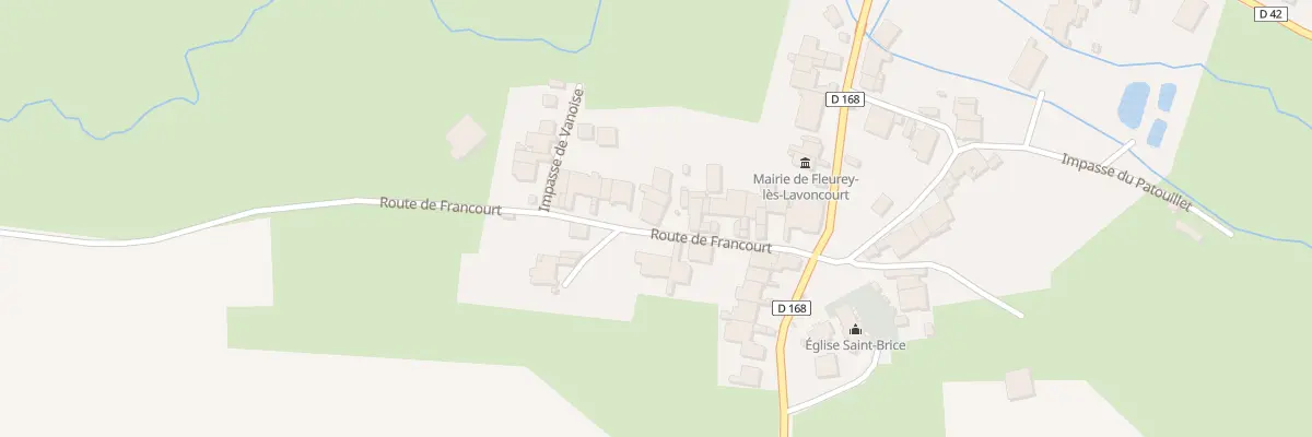 Plan du 14 Rte de Francourt à Fleurey-lès-Lavoncourt