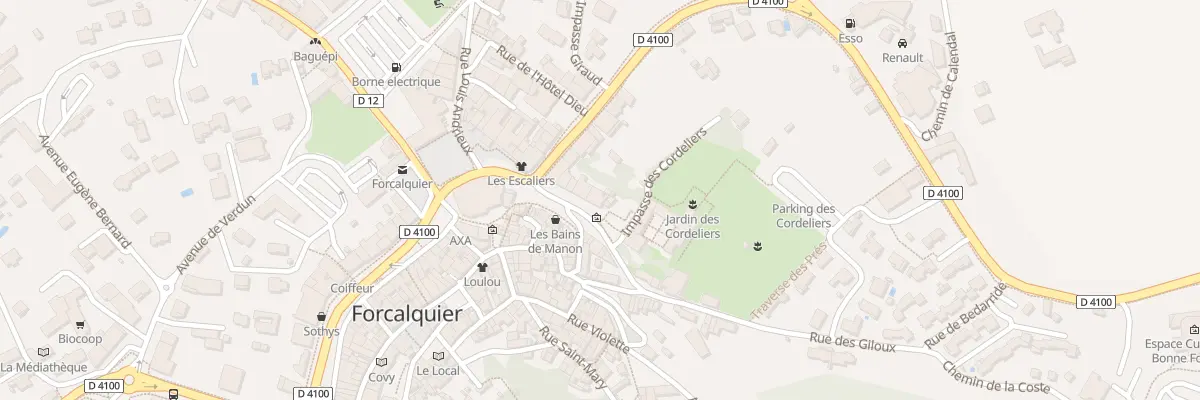Plan du 9 Bd Martyrs de la Resistance à Forcalquier