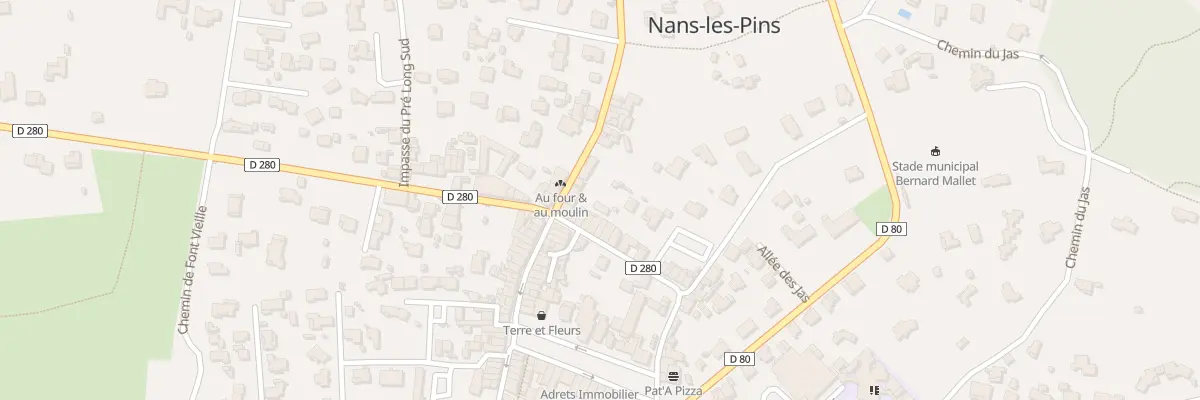 Plan du 5 Rue Georges Clemenceau à Nans-les-Pins