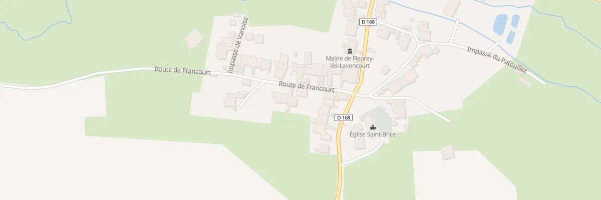 Plan du 3 Rte de Francourt à Fleurey-lès-Lavoncourt