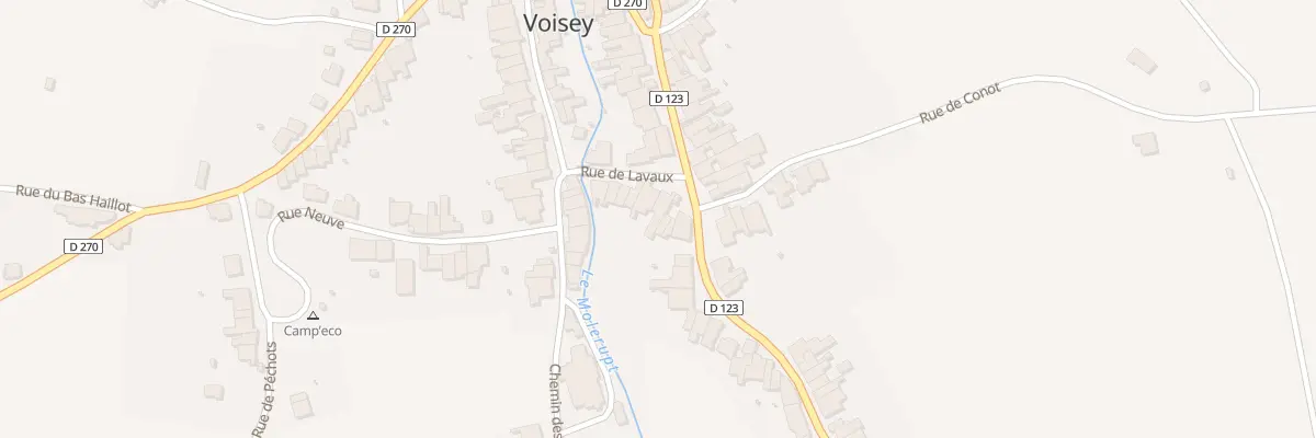 Plan du 3 Rue de Lavaux à Voisey