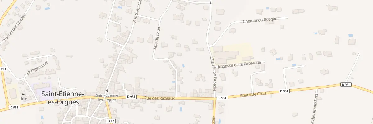 Plan du 5323 Rue du Loup à Saint-Étienne-les-Orgues