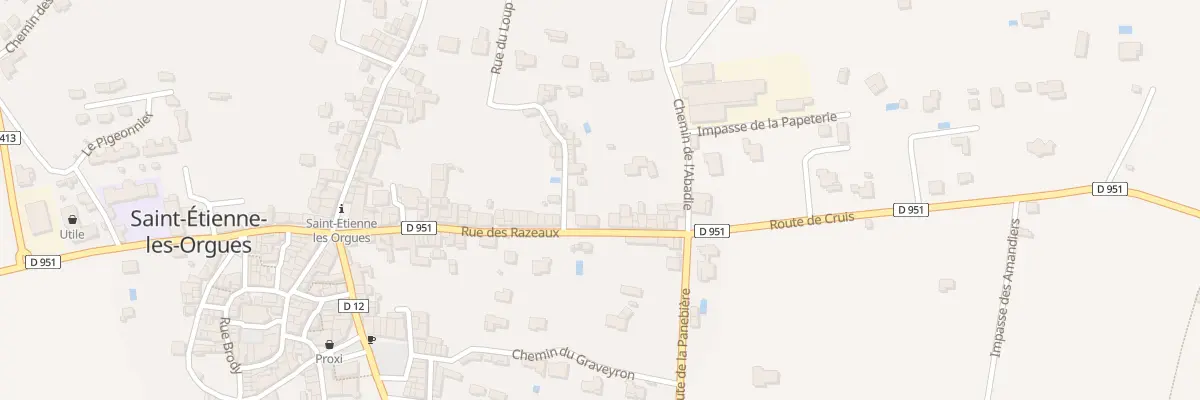 Plan du 361 Rue des Razeaux à Saint-Étienne-les-Orgues