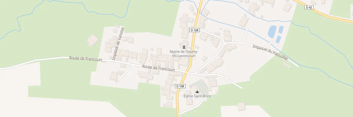 Plan du 4 Rte de Francourt à Fleurey-lès-Lavoncourt