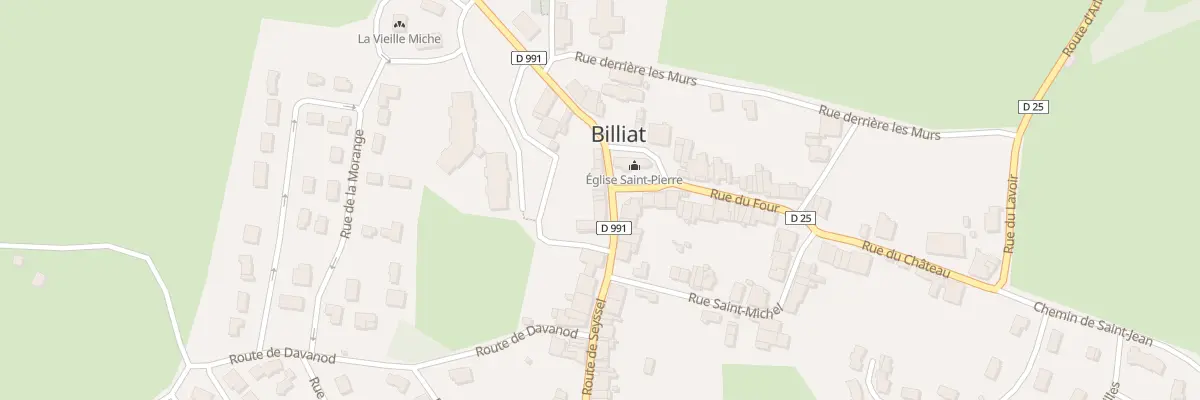 Plan du 8 Rte de Seyssel à Billiat