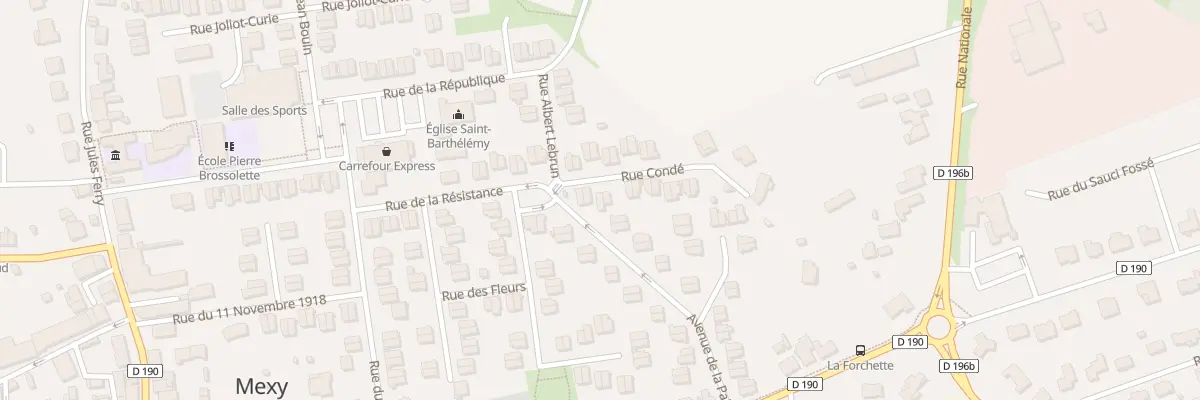 Plan du 6 Rue Condé à Mexy