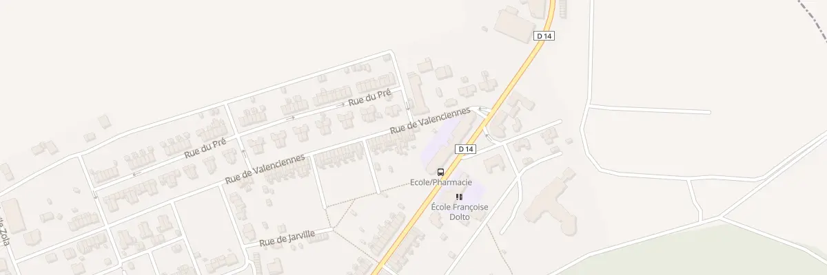 Plan du 1 Rue de Valenciennes à Joudreville