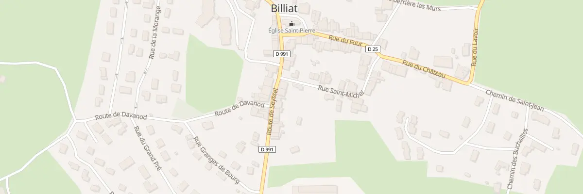 Plan du 11 Rte de Seyssel à Billiat