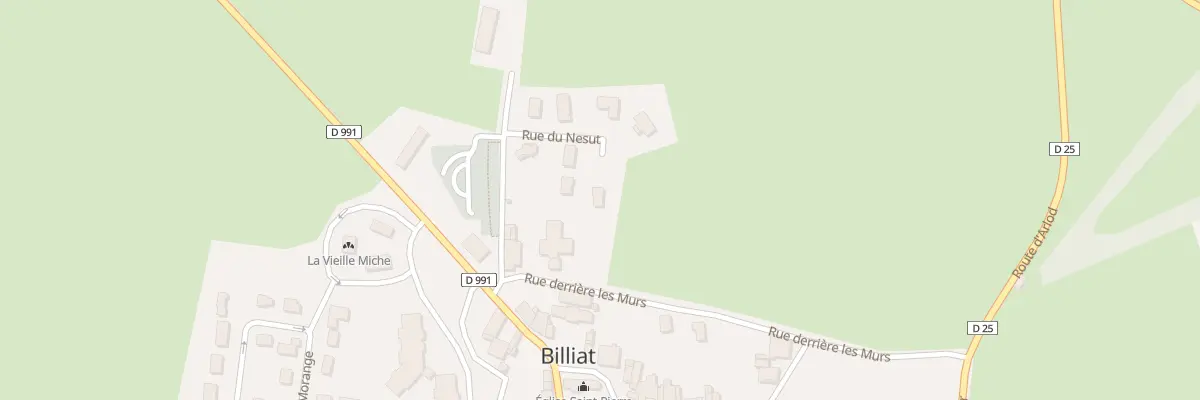 Plan du 8 Rue du Nesut à Billiat