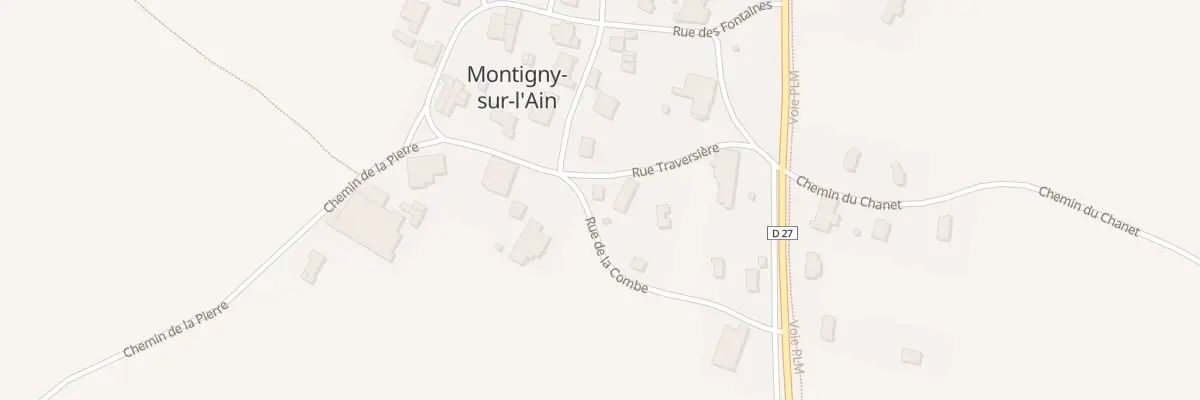 Plan du 9 Rue de la Combe à Montigny-sur-l’Ain