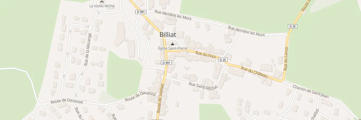 Plan du 6 Pl de l’Église à Billiat