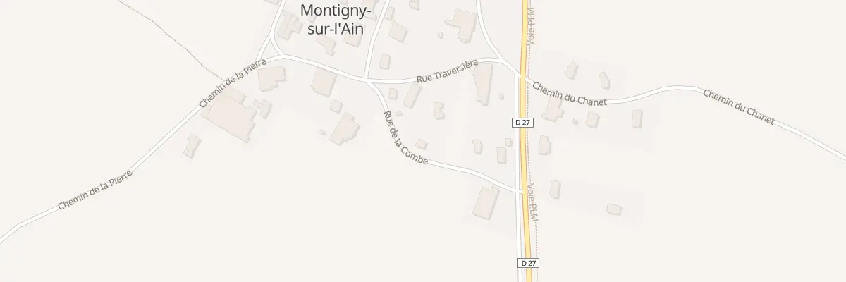 Plan du 11 Rue de la Combe à Montigny-sur-l’Ain