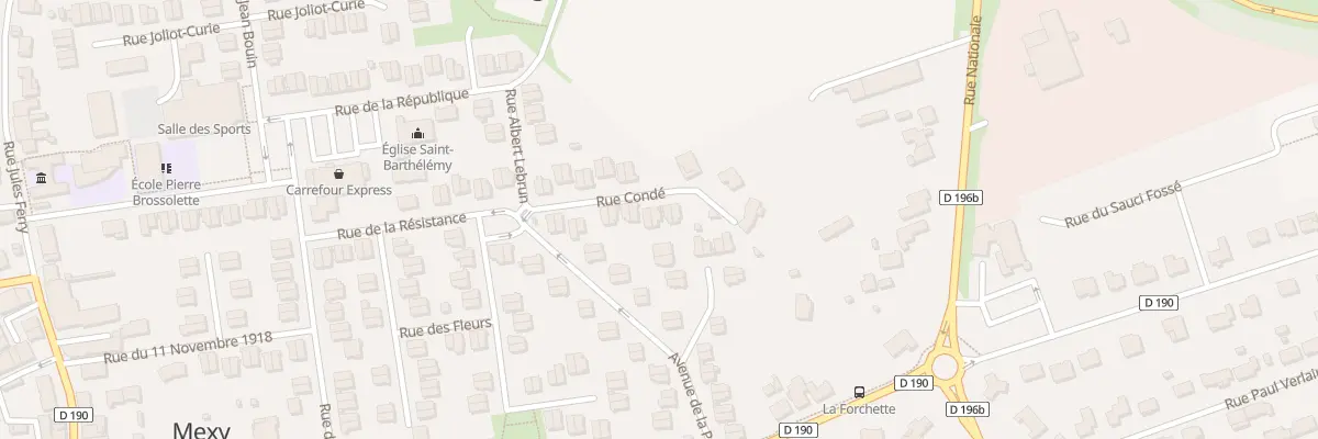 Plan du 20 Rue Condé à Mexy
