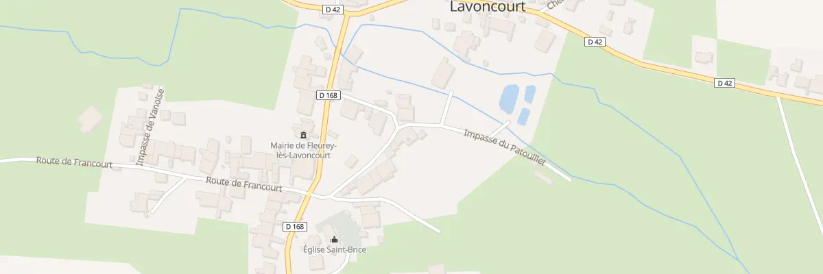 Plan du 5030 Le Village à Fleurey-lès-Lavoncourt