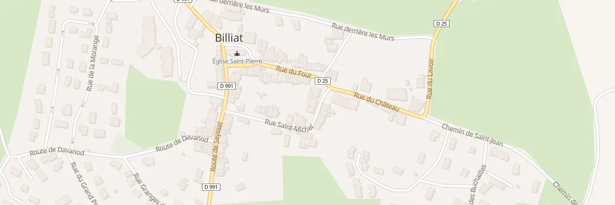 Plan du 15 Rue St Michel à Billiat