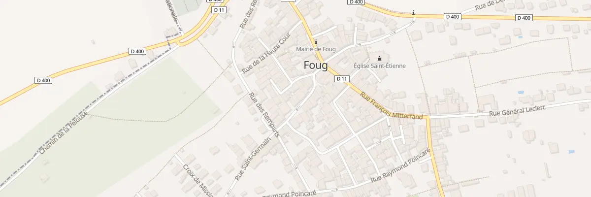 Plan du 14 Rue Porte de France à Foug