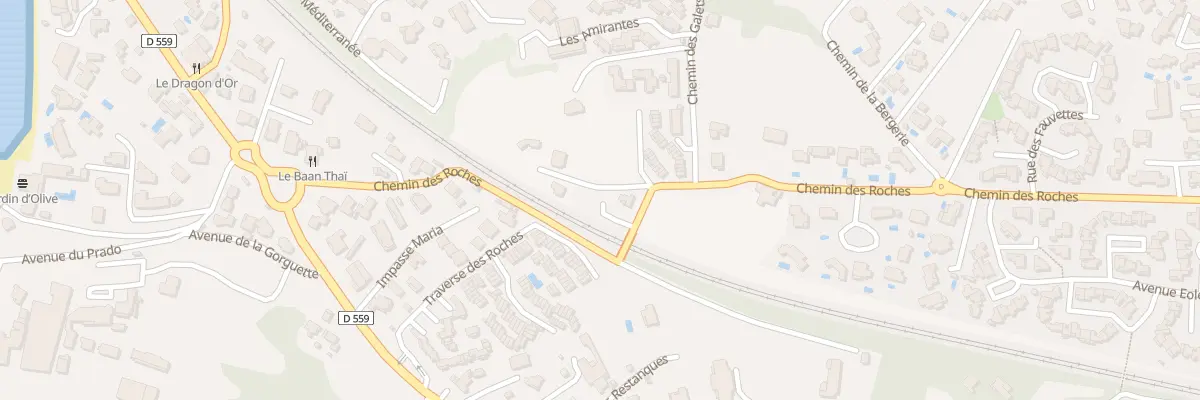 Plan du 606A Che des Roches à Sanary-sur-Mer