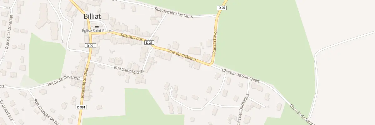 Plan du 8 Rue du Chateau à Billiat