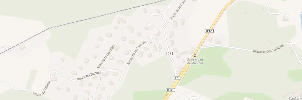 Plan du 445 Rte de la Corniola à Saint-Alban-de-Montbel