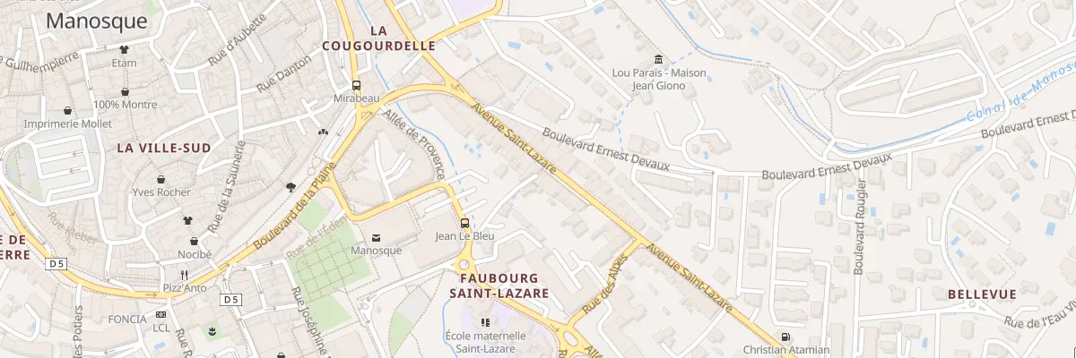 Plan du 22 Av Saint Lazare à Manosque