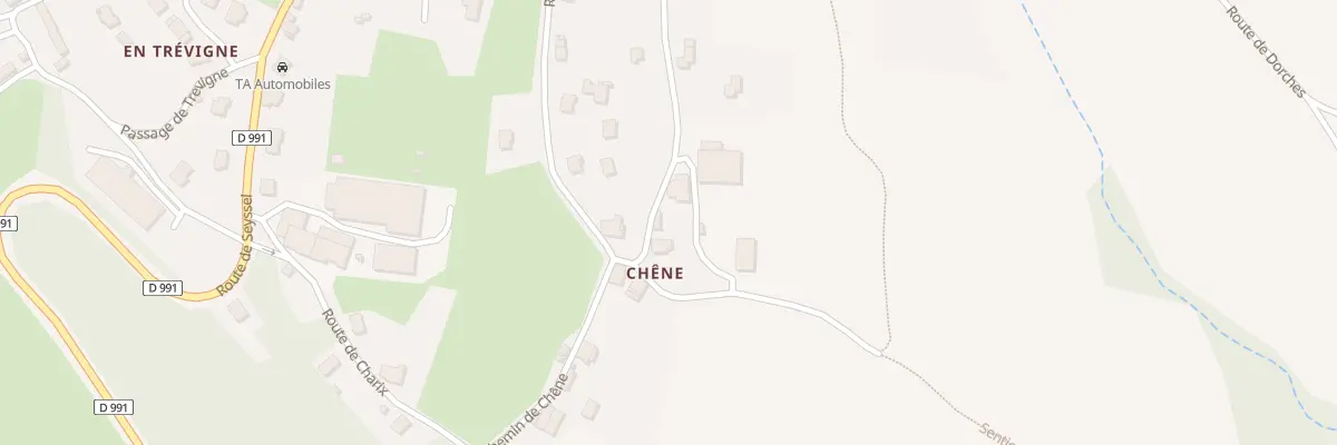 Plan du 12 Che de Chêne à Chanay