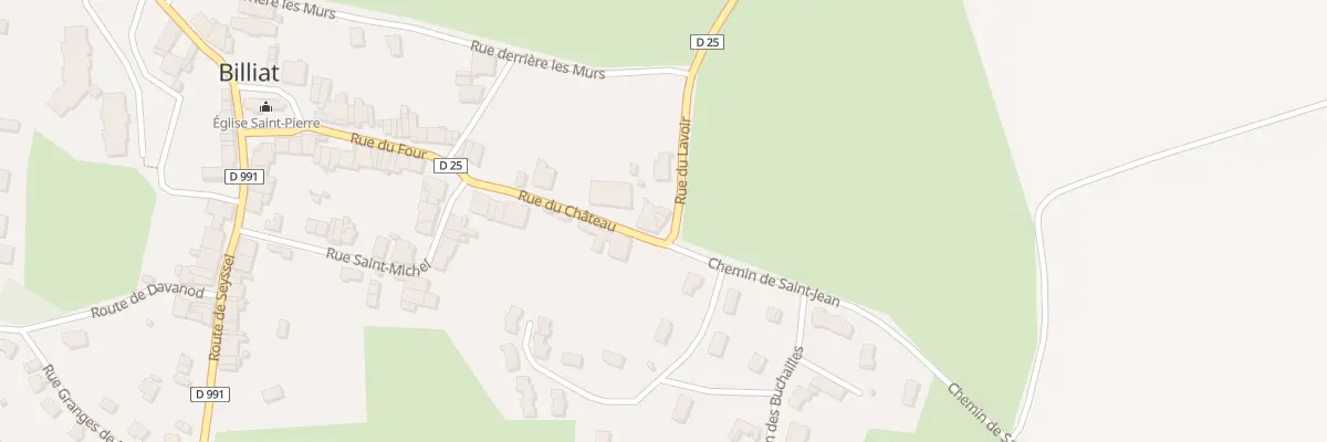 Plan du 1 Rue du Lavoir à Billiat