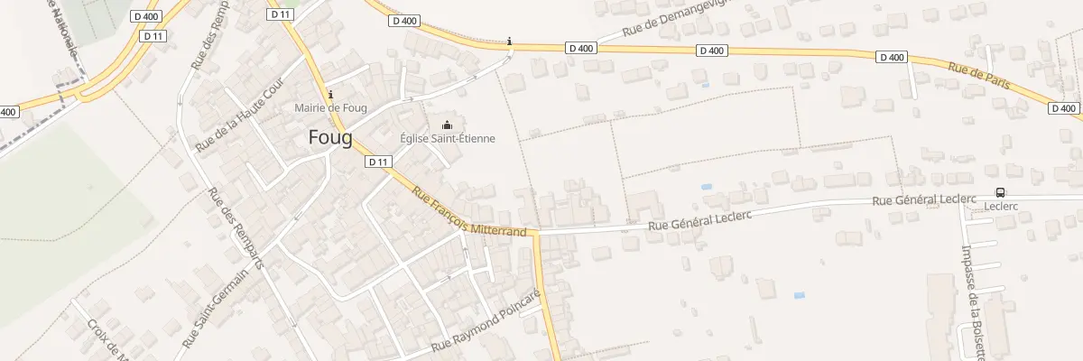 Plan du 1 Rue du Général Leclerc à Foug