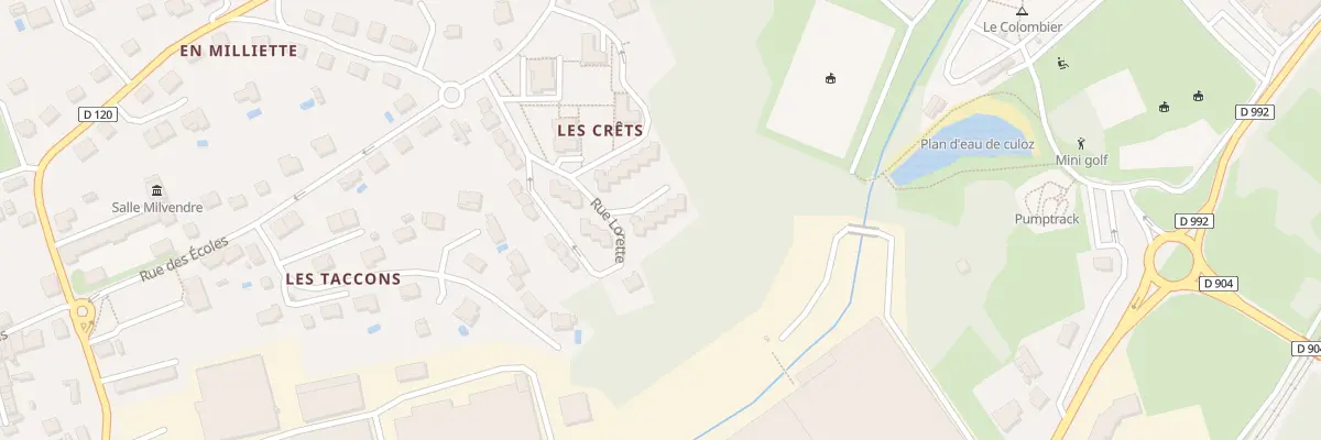 Plan du 9007 Rue Lorette à Culoz-Béon