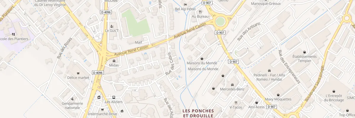 Plan du 257 Rue des Cabris à Manosque