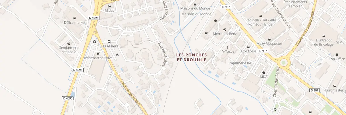 Plan du 230 Rue des Aliziers à Manosque