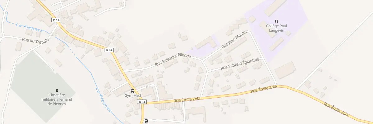 Plan du 7 Rue Salvador Allende à Piennes