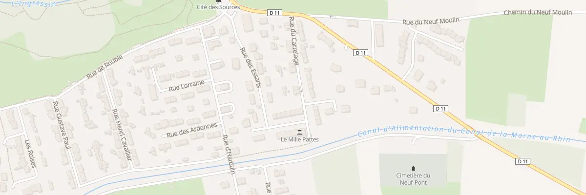 Plan du 16 Rue du Carrelage à Foug