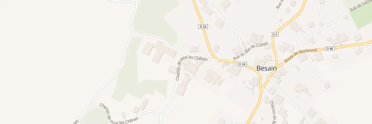 Plan du 2 Che de sous les Chênes à Besain