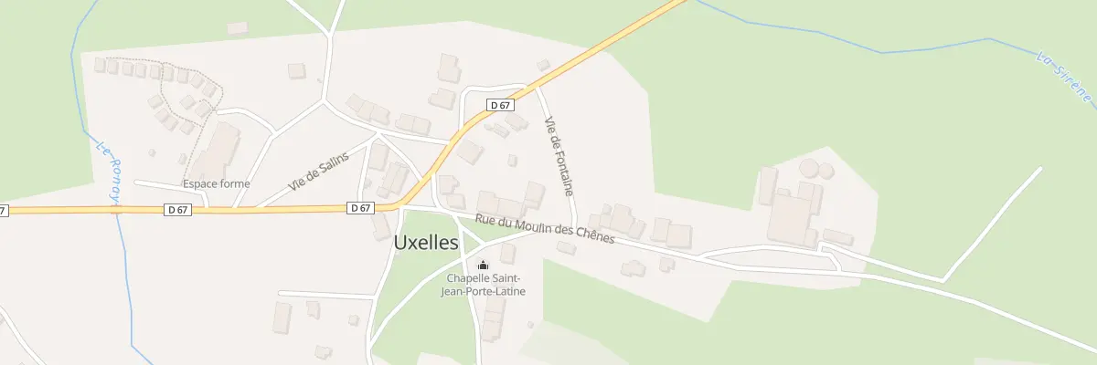 Plan du 9 Rue du Moulin des Chenes à Uxelles
