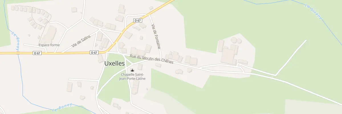 Plan du 13 Rue du Moulin des Chenes à Uxelles