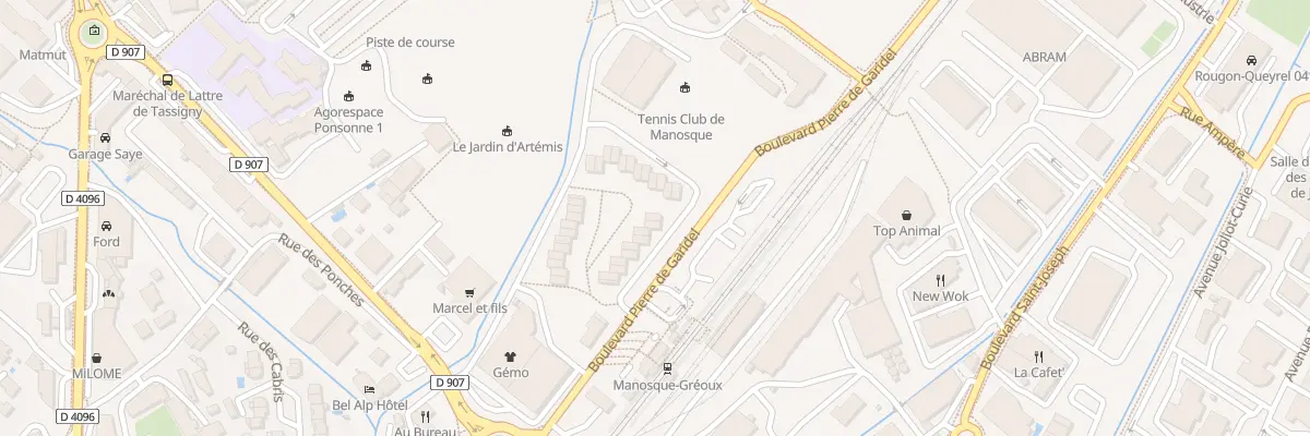 Plan du 8 Rue des Muriers à Manosque