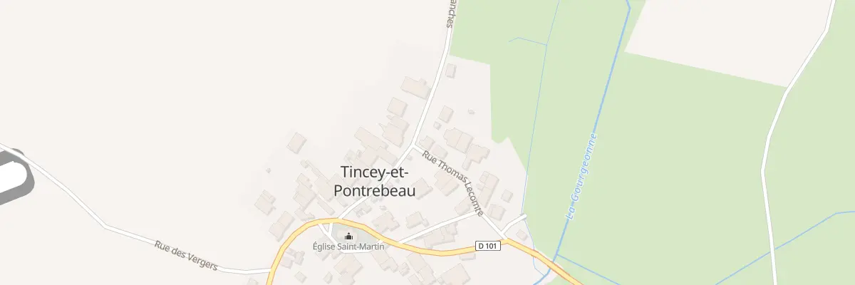 Plan du 1 Rue Thomas Leconte à Tincey-et-Pontrebeau
