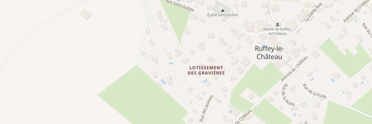 Plan du 12 Rue des Gravières à Ruffey-le-Château