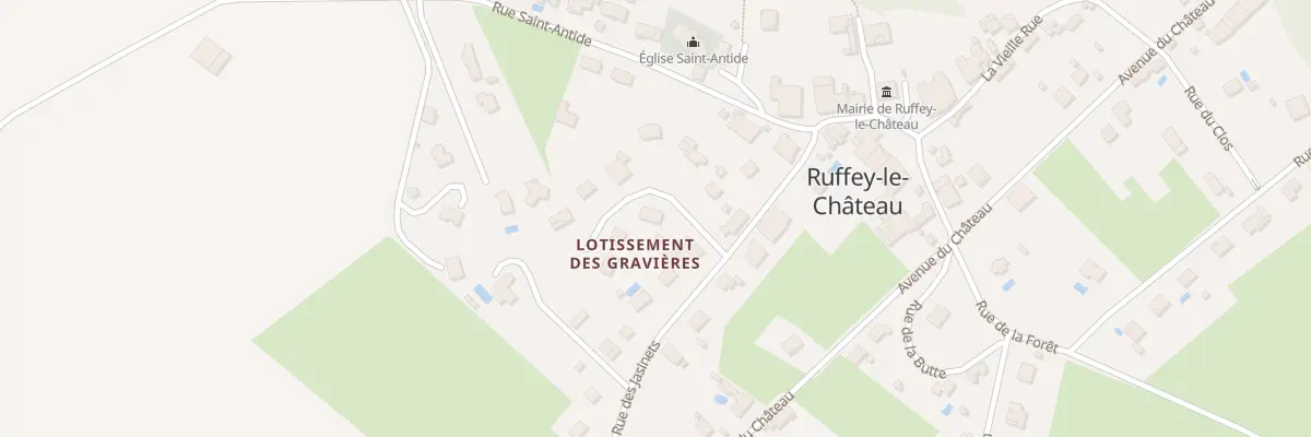 Plan du 1 Rue des Gravières à Ruffey-le-Château