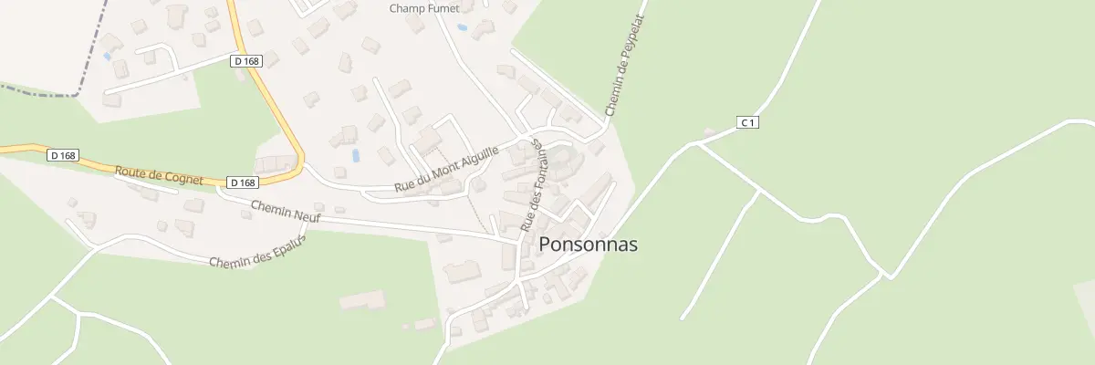 Plan du 45 Rue des Fontaines à Ponsonnas