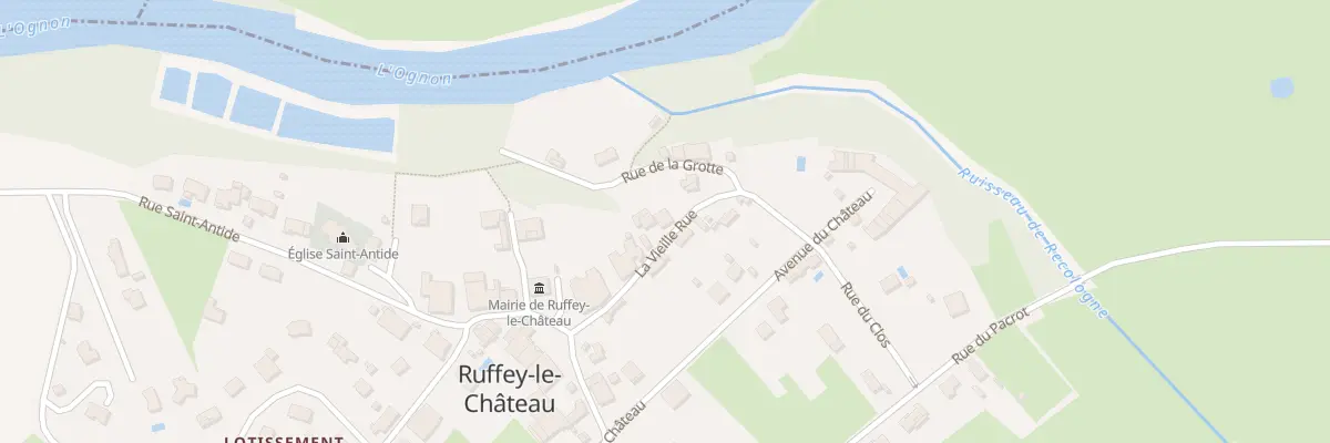 Plan du 9 Rue La Vieille Rue à Ruffey-le-Château