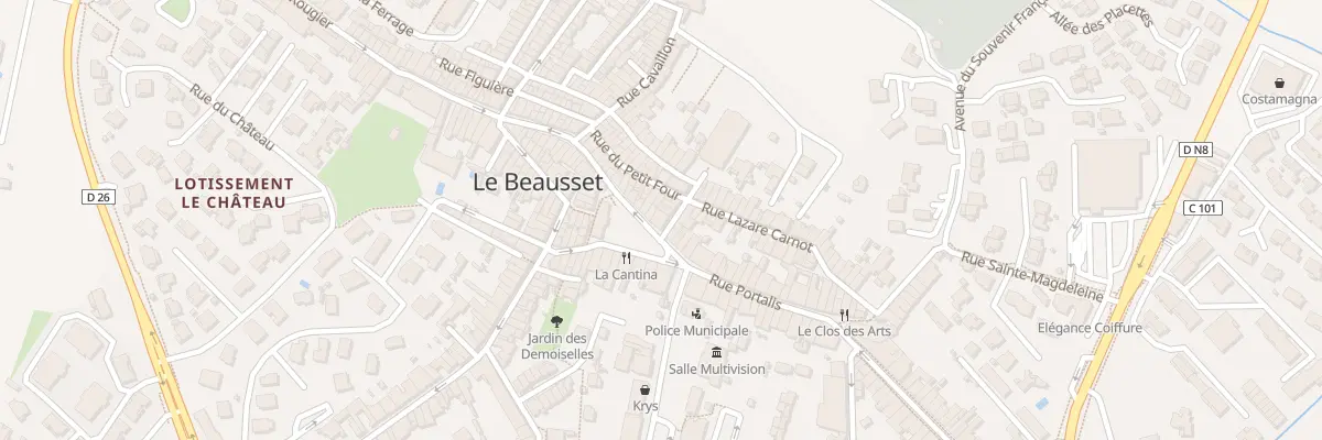 Plan du 2 Rue Gambetta au Beausset