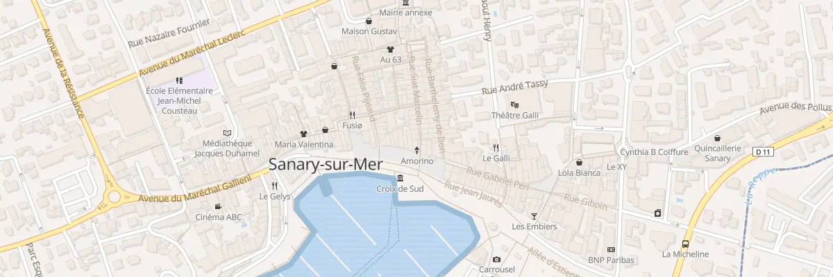 Plan de la Rue Marcellin Siat à Sanary-sur-Mer