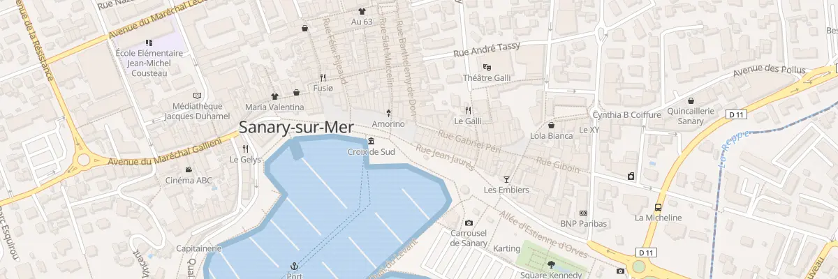 Plan du 1 Rue Jean Jaurès à Sanary-sur-Mer