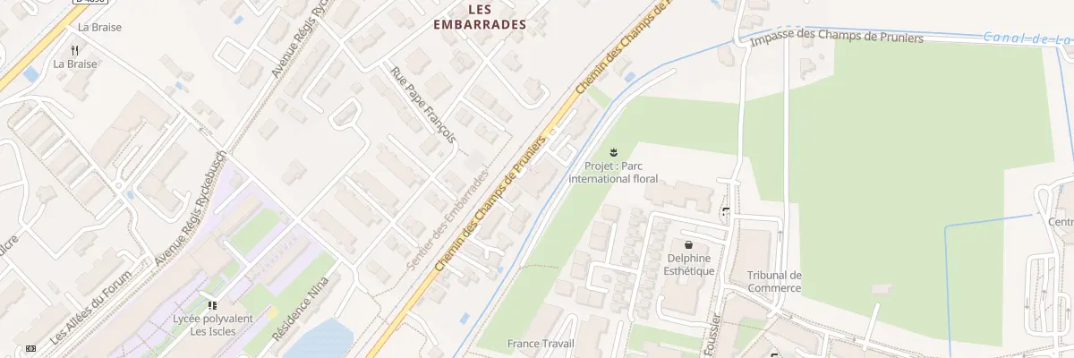 Plan du 614 Che des Champs de Pruniers à Manosque
