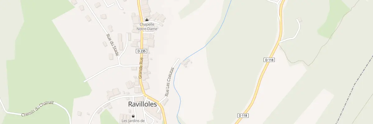 Plan du 1 Rue Les Coeutas à Ravilloles