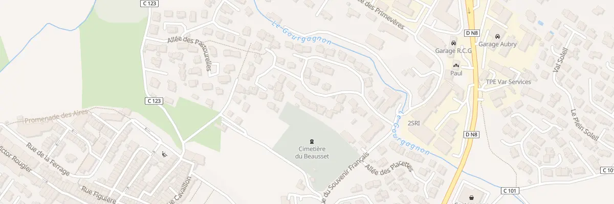 Plan du 8 Rue du Lot la Gouorgo au Beausset