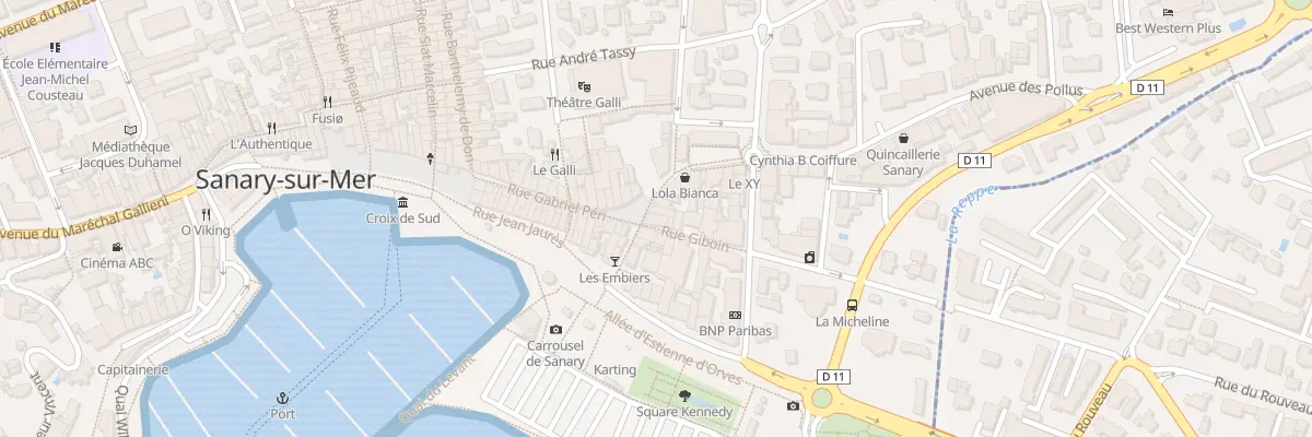 Plan du 1 Rue Giboin à Sanary-sur-Mer