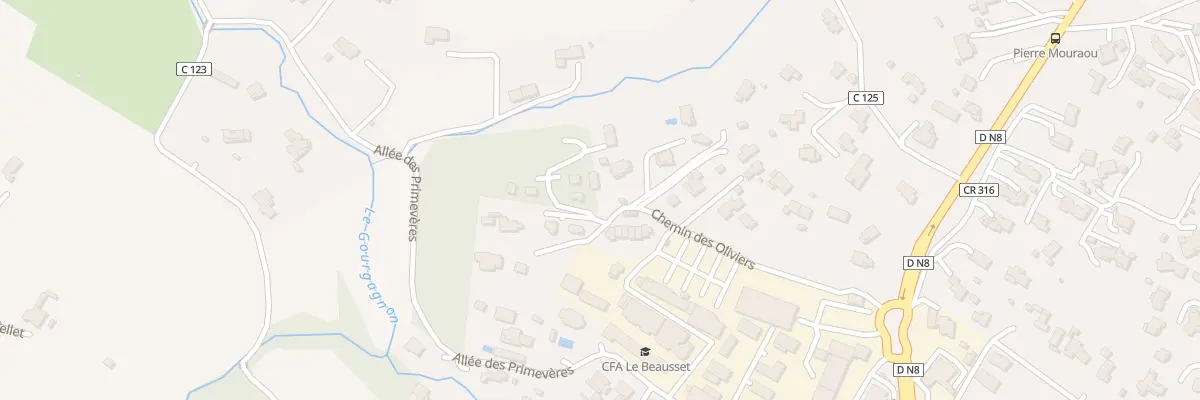 Plan du 4 Che des Oliviers au Beausset