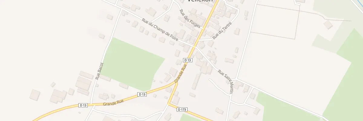 Plan du 13 Gr Grande Rue à Vellexon-Queutrey-et-Vaudey